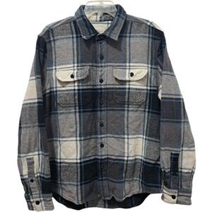 American Eagle Outfitters Button Front Plaid Shacket  Large Multi-colored